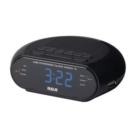 BLK USB Clock Radio